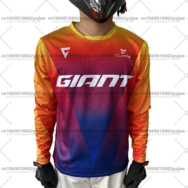 Crossfit Gear Men - Camiseta de ciclismo gigante de manga