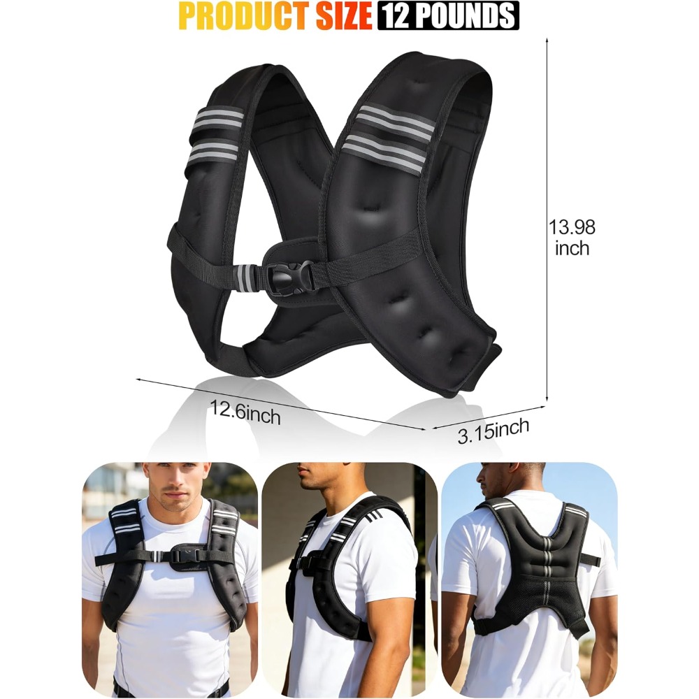 Chaleco con peso para fitness, - Crossfit Weight Vest reseña y precio